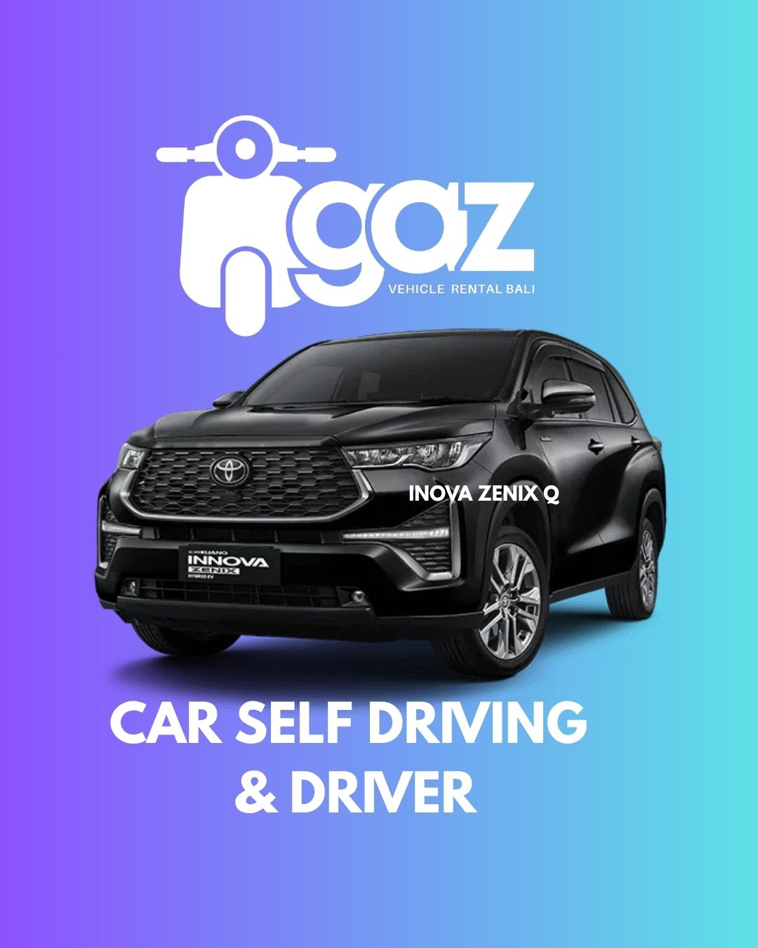 INOVA ZENIX Q LEPAS KUNCI ( DRIVER & BBM )